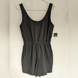 Ambercombrie XS Petite Black Sleeveless Romper Lightweight Summel Light